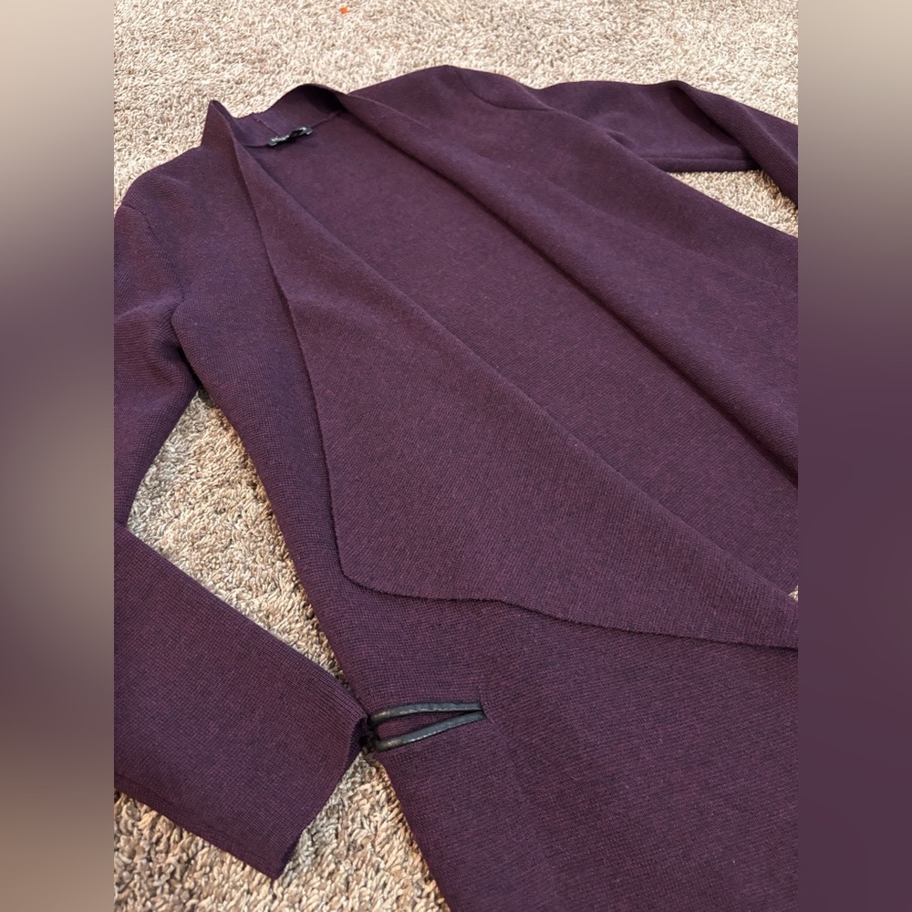 Eileen Fisher Deep Purple Open Cardigan Sz. X- Small - Picture 9 of 10